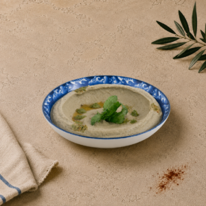 hummus with pesto